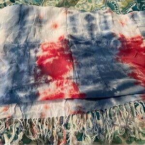 Tie-Dye Fringe Scarf